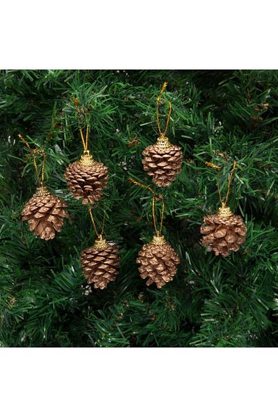 Partifabrik Christmas Mini Pine Gold Cone Ornament