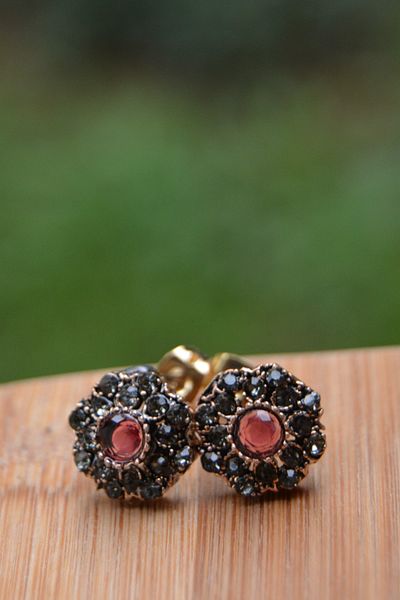 Stoneage Root Ruby Jewelled Studded Authentic Women's Earrings