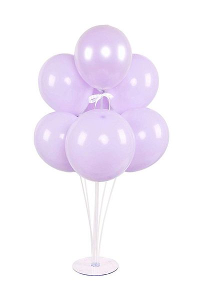 kidspartim 7-Piece Balloon Stand Bunch Macaron Purple