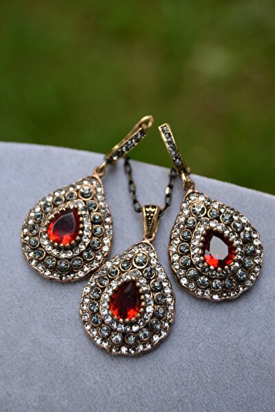 Stoneage Jewellery Root Ruby And Zircon Stone Necklace