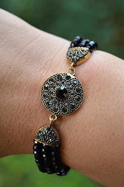 Stoneage Siyah Otantik Bayan Bileklik