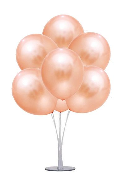 kidspartim 7 Piece Balloon Stand Bunch Rose Gold Balloon