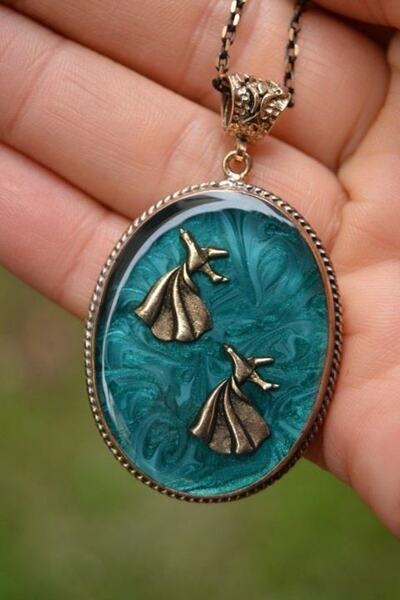 Stoneage Jewellery Çift Semazen Otantik Bayan Kolye