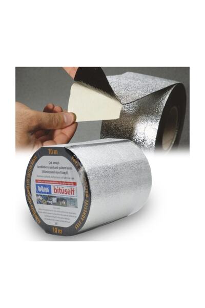 BantMarketim Bitüself Alüminyum Kaplı Oto Ses Yalıtım Bantı 10cm X 10mt