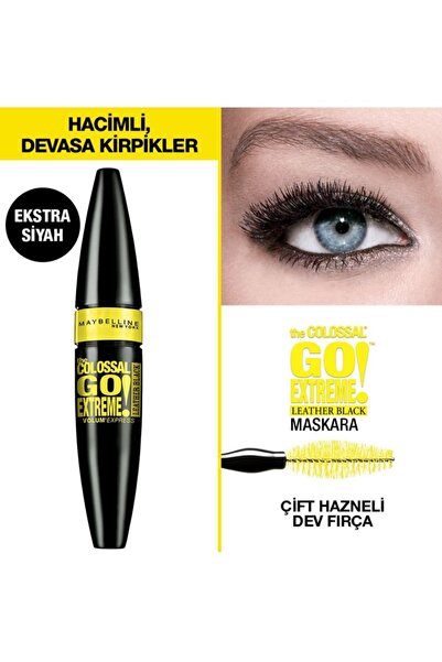 Maybelline New York Meybelline Hacim Sağlayan Siyah Maskara - Colossal Go Ext...