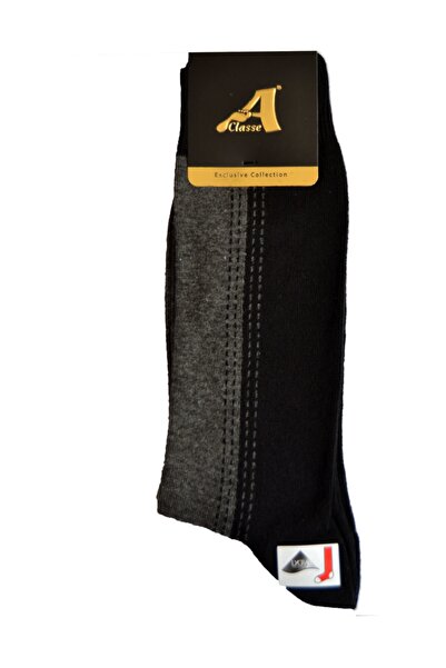 A CLASSE جوارب رجالية بلونين باللون الأسود المدخن