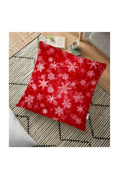 Realhomes Fulgi de Nea pe Pardoseala Rosie Perna Decorativa Pardoseala - 70 X 70 Cm