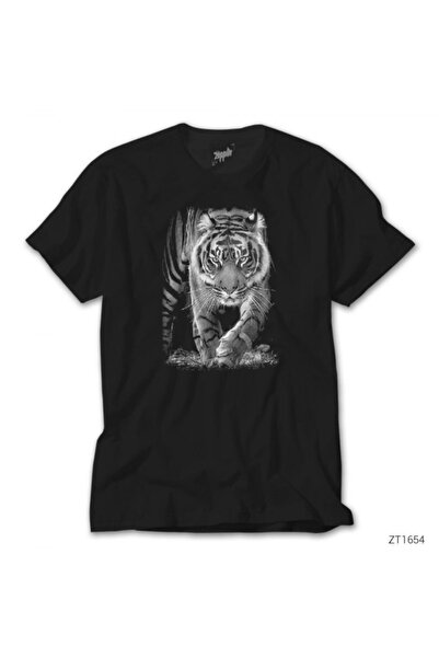 WAKHA Tricou negru Tiger Tiger