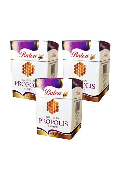 Balen مزيج العسل وحبوب اللقاح والبروبوليس 230 جرام × 3 قطع