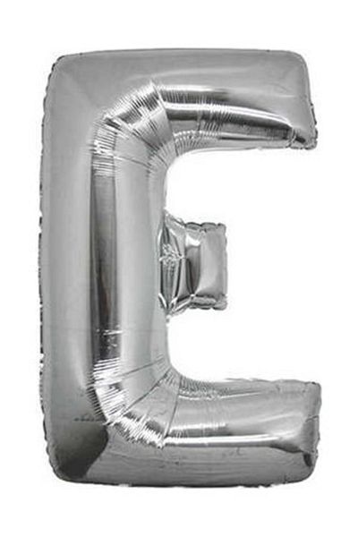 Oyuncak Paketi Letter E Silver Foil Balloon 70 cm