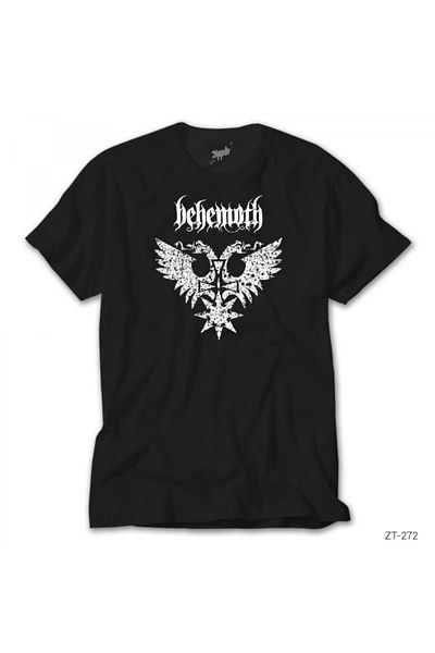 Z zepplin Tricou negru cu logo Behemoth
