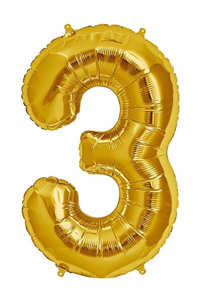 Generic Brand Gold Foil Balloon Number 3 70 cm