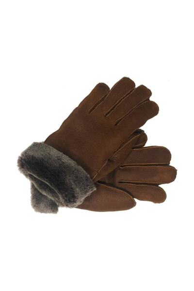 Sanalbolluk Taba Renk Komple Koyun Kürklü Bayan Eldiven