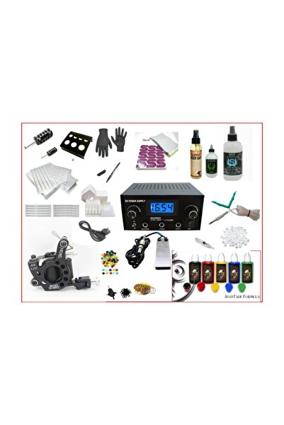 XLINETATTOO Ms Usa Tattoo Dövme Seti - Çantalı - 31 Parça Full Set