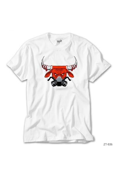 Z zepplin Тениска Chicago Bulls With Mask бяла