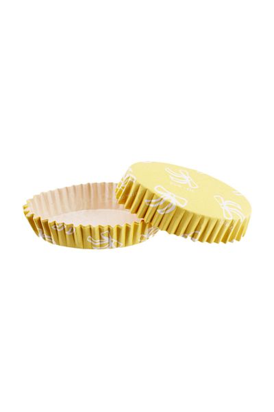 TT Tahtakale Toptancıları Yellow Bow Cupcake Mold - Pet Capsule, Oval Model, 100 Pieces F11