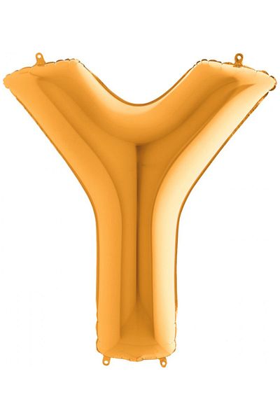 Big Party Letter Y Gold Foil Balloon 102 cm
