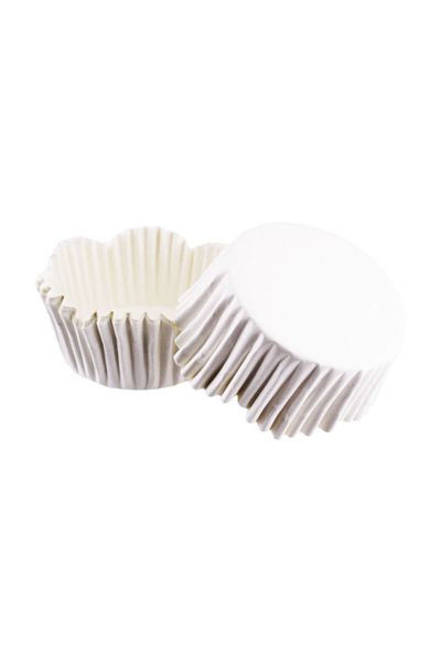 TT Tahtakale Toptancıları White Cupcake Mold - Pet Capsule Wavy, 65X38 MM, 100 Pieces