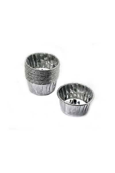 TT Tahtakale Toptancıları Silver Colored 62*40 Large Size Souffle-Muffin Cake Cupcake Mold - 50 Pieces