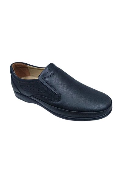 İmerShoes Ортопедични кожени мъжки обувки, черни