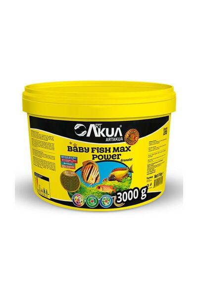 Artakua Baby Fish Max Power Granul Yem 3000 gr 3 Kg Kova