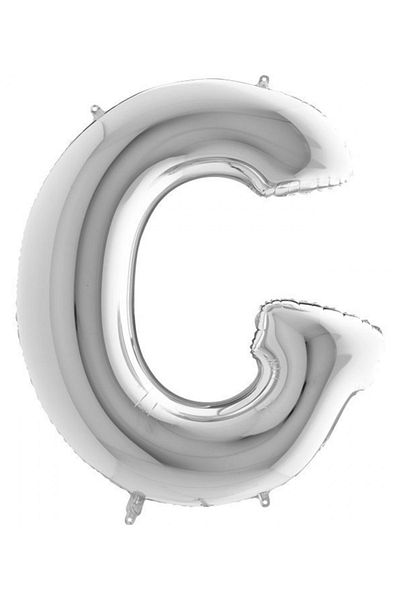 Big Party G Letter Silver Foil Balloon 102 Cm