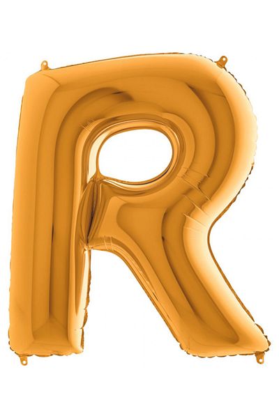 Big Party R Letter Gold Foil Balloon 102 Cm