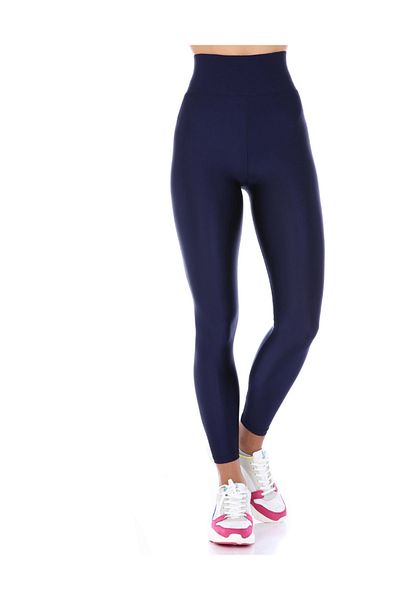 Dema Navy Blue High Waist Glossy Leggings