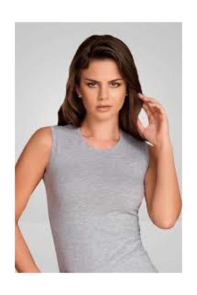 Berrak 2131 Tricou fără mâneci pentru femei, pachet de 6 alb