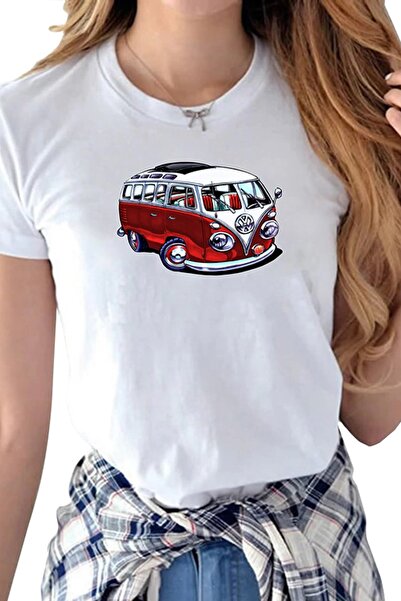 SCUBAPROMO Volkswagen minivan ženska bela majica
