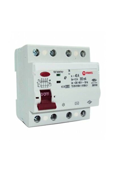 MAKEL Kaçak Akım Koruma Şalteri 4p In 40a 30ma