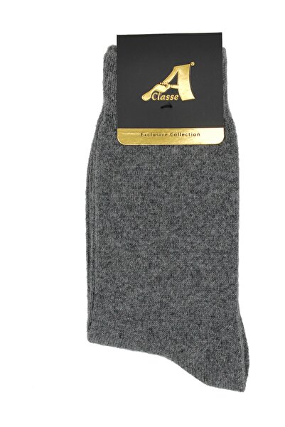 A CLASSE جوارب شتوية سميكة باللون الرمادي المدخن مع الكشمير