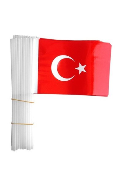Happyland 100 Adet Çubuklu Türk Bayrağı 23 Nisan 19 Mayıs 30 Ağustos Okul