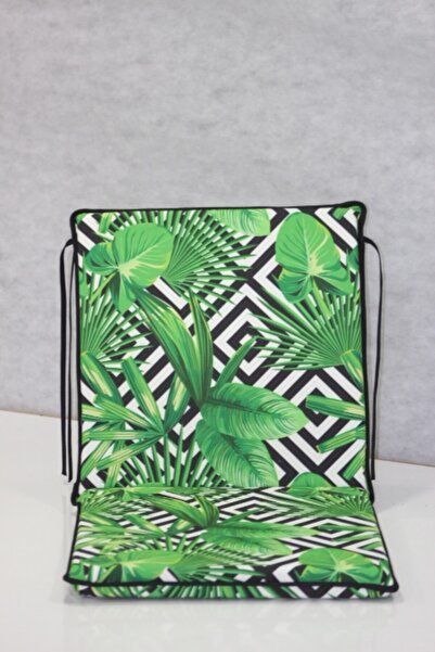 DÜŞLER EV TEKSTİLİ 40*80 Μαξιλάρι καρέκλας με μοτίβο φύλλων ζιγκ-ζαγκ