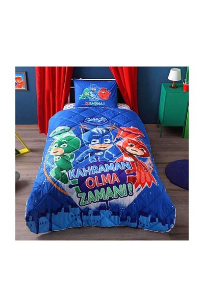 Taç Pj Masks Quilt Set with Pillow Gift
