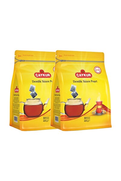 Çaykur إبريق شاي سهل التركيب 80 قطعة 400 جرام 2 عبوة 160 قطعة