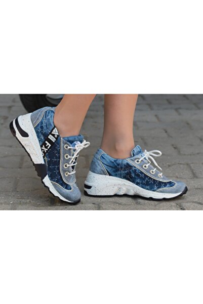 StarBlueMooN Bayan Kot Spor Ayakkabı
