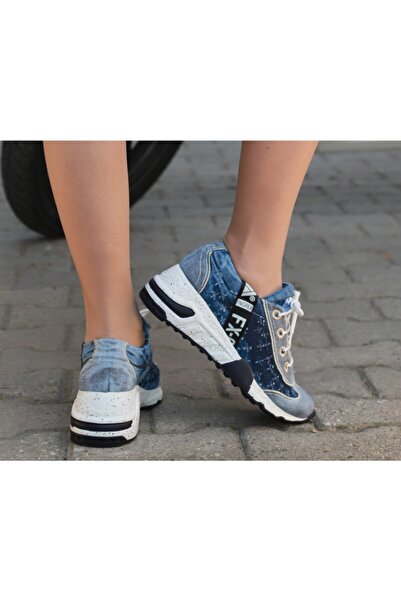 StarBlueMooN Bayan Kot Spor Ayakkabı