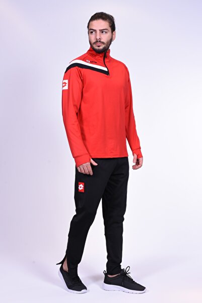 Lotto - Eşofman Takımı - Trona Suıt Fz Pl - R5850 - Kırmızı-siyah-beyaz