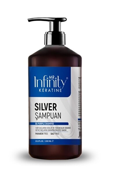 mr infinity Silver Mor Şampuan 1000ml -infinity Expert-silver Şampuan- (TURUNCULUK VE KIZILLIKLARA SON)