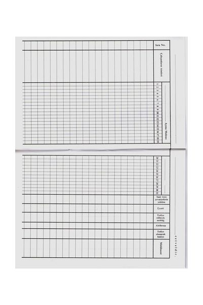 Cem Caiet lunar de punctaj 20*14 cm