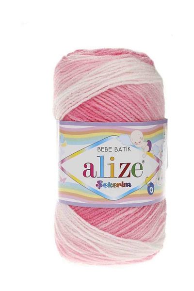 Alize حبل محبوك يدويًا من Şekerim Batik 2126