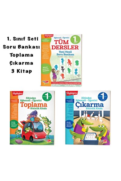 Dikkat Atölyesi Yayınları 1. Sınıf Seti Tümdersler Soru Bankası+zihinden Topl...