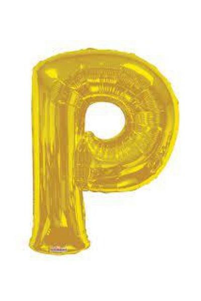 Happyland 100cm Gold Letter Foil Balloon - Large Size Golden Yellow