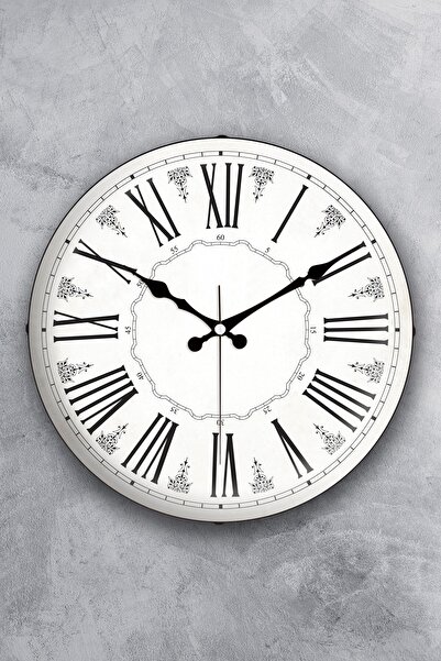 EMORES ساعة حائط زجاجية حقيقية مزخرفة بآلية صامتة 36 سم.