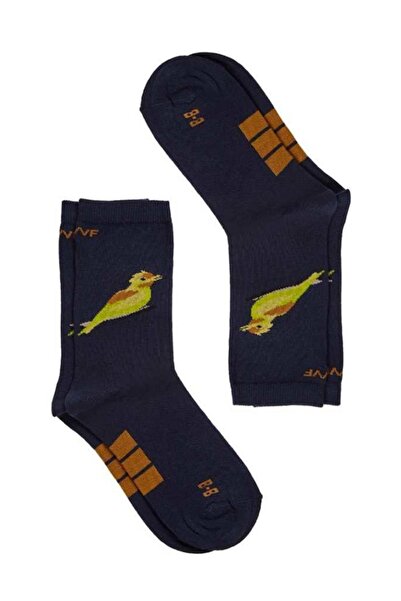 doashop Bee Bird Organic Cotton Socks - Navy Blue