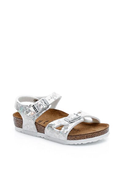 Birkenstock Kız Çocuk Rio Kids MF Gümüş Sandalet 1008095