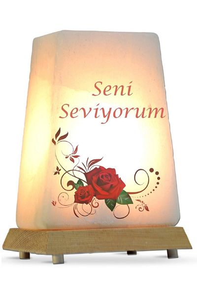 Çankırı Tuz Lamba Special for Valentine's Day I Love You Salt Lamp