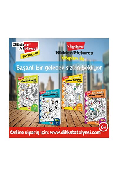 Dikkat Atölyesi Yayınları Hidden Pictures Gizli Resimler 4'lü Set