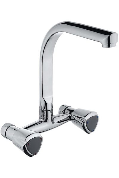 HMS Classic Swivel Pipe Kitchen Sink Faucet Through the Wall